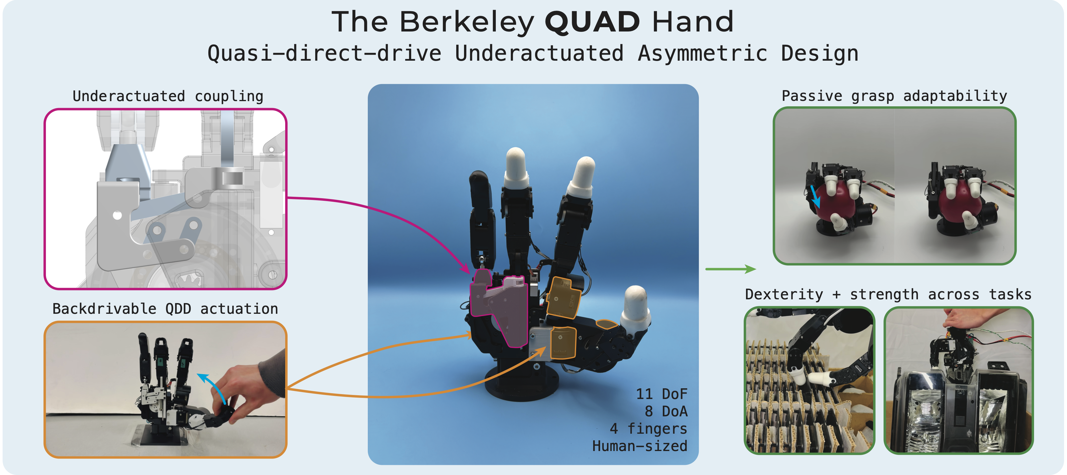 Berkeley QUAD Hand overview